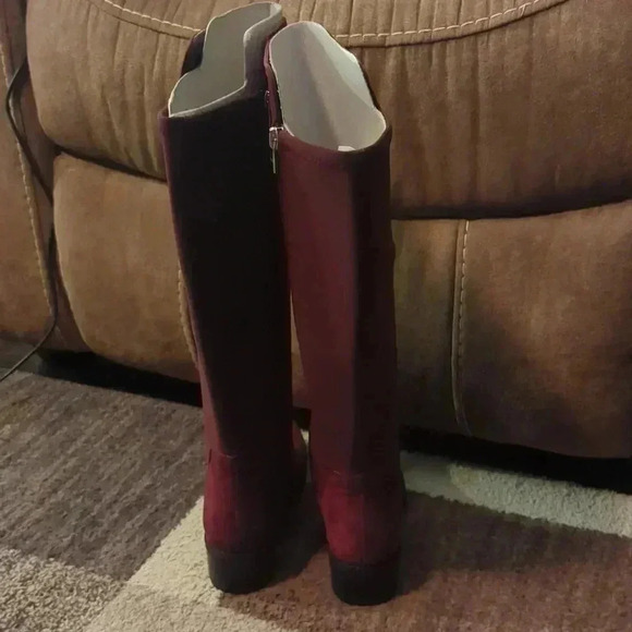 Marc Fischer dark red suede incept women's boots - Picture 3 of 11